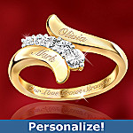Our Love Grows Stronger Personalized Journey Ring: Romantic Jewelry For Her